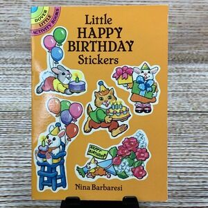 Dover‎ Little Happy Birthday Stickers Book Nina Barbaresi Activity Craft Unused
